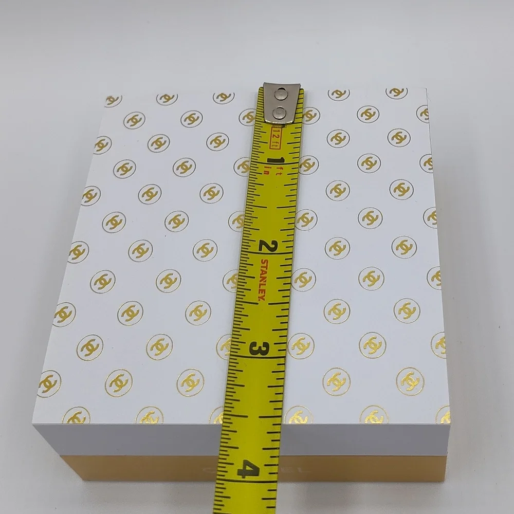 CHANEL Boutique Sticky Note Block Heavy Gold Base Luxury Desk Paper NIB